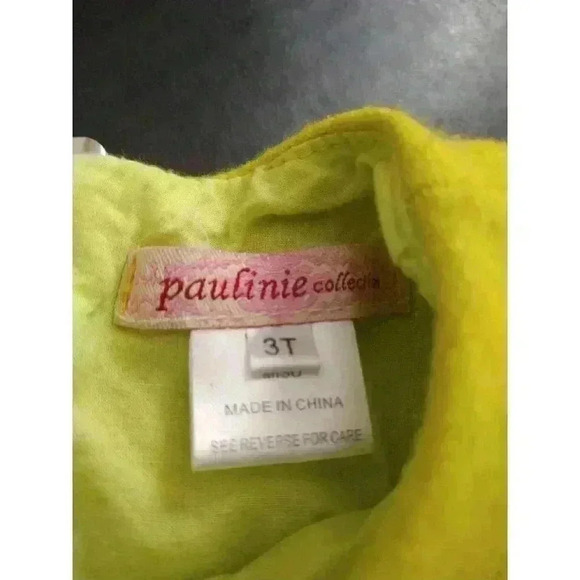 Paulinie Short Sleeve Like Green Dress 3T - Picture 4 of 7